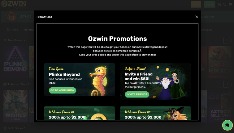 ozwin casino Gameplay