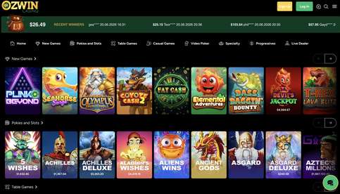ozwin casino Gameplay